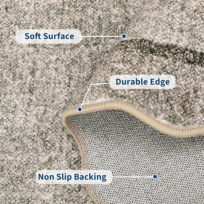GarveeHome Scalloped Washable Rug 6x9 Rugs - Image 3