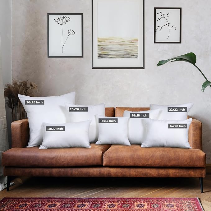 Utopia Bedding Throw Pillows, Decorative 26x26 Pillow Inserts - Image 2