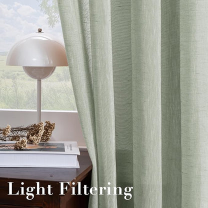 H.VERSAILTEX Linen Curtains Flax Linen Blended Curtain Panels - Image 5
