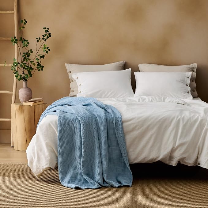 Bedsure 100% Cotton Muslin Throw Blanket Twin XL - Image 8