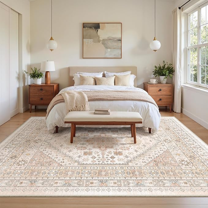 6x9 Area Rugs for Living Room, Large Washable Rug, Dining Room, Low Pile - Image 9