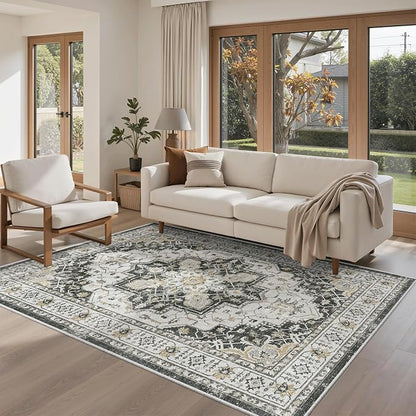 Madane Area Rug 4x6 Washable Rugs Vintage by Madane