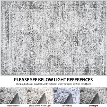 Aelenmu 10x14 Area Rugs for Living Room Washable Dining Room Grey | Modern - Image 7