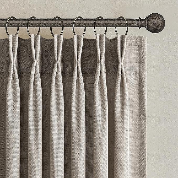 Topfinel Pinch Pleated 92 Inch Curtains 2 Panels by Topfinel