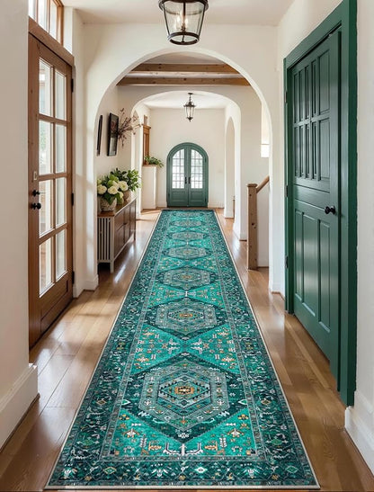 SERISSA 2'6"x18' Washable Non Slip Boho Runner Rug - Image 2