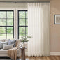 Extra Wide Pinch Pleated Linen Curtains 102 Inches Length Semi Sheer | Light by DUKIYO