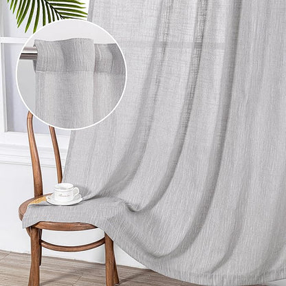 MYSKY HOME 90 Inch Farmhouse Curtains by MYSKYHOME