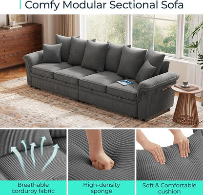 LINSY HOME Oversized Sectional Sleeper Sofa - Image 5