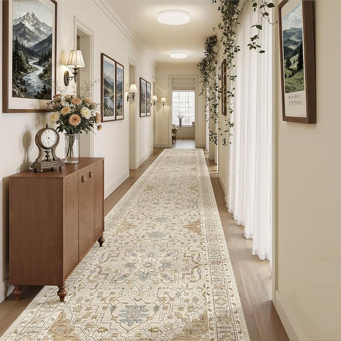 Madane Hallway Runner Rug 3x20 Washable Kitchen Runners 20ft, Soft Low-Pile - Image 2
