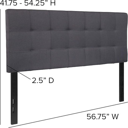 Flash Furniture Bedford Tufted Upholstered Full Size Headboard in Dark Gray - Image 2