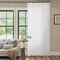 Extra Wide Pinch Pleat 100 x 84 Inch Linen Curtains White Semi Sheer | Light by DUKIYO