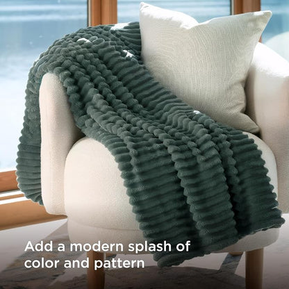 Bedsure Soft Twin Blanket for Bed Decor Gifts Mallard Green 60"x80" | Birthday - Image 3