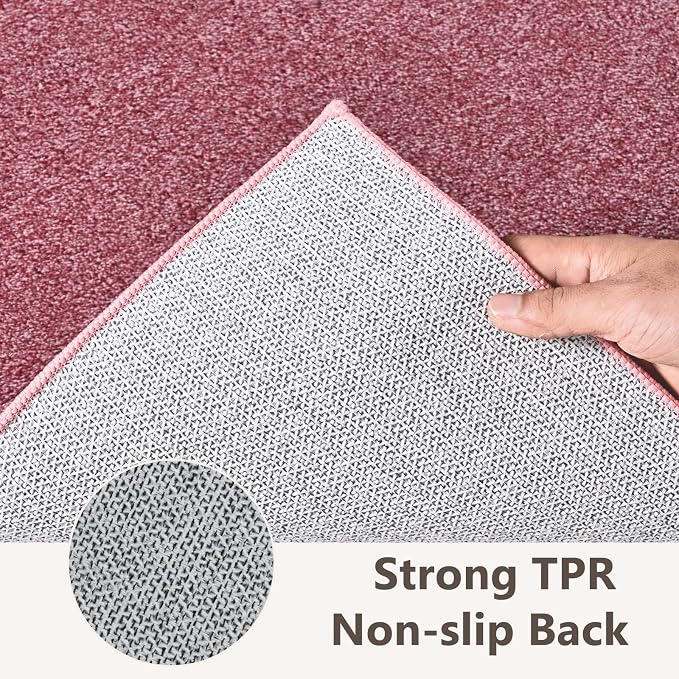 2x8 Red/White Runner Rug Washable Non-Slip - Image 5