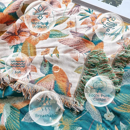 LUTBM Boho Throw Blanket for Bed Cotton Blankets Twin Size for Bedroom Living - Image 7