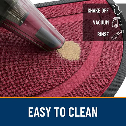 OLANLY Half Circle Front Door Mat Outside 71x23 All-Season Rubber Doormat | - Image 5