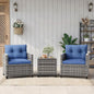 Garvee Outdoor Wicker Chairs, 3 Pieces Patio Furniture Set, All Weather High by Garvee