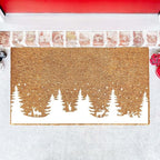 Christmas Stencils for Window Glass Large Christmas Stencil Forest Deer Stencil for Doormat Winter Scene Holiday Drawing Templates for Painting on Wall Canvas Paper Doormat
