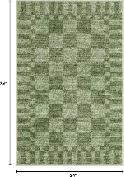 GarveeHome Checkered Washable 2x3 Rug Small Area Rugs Non-Slip - Image 2