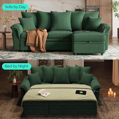 LINSY HOME 90.5'' Sectional Sleeper Sofa - Image 8
