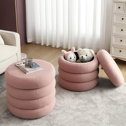 Flouki Round Ottoman Set of 2, Ottomans - Image 7