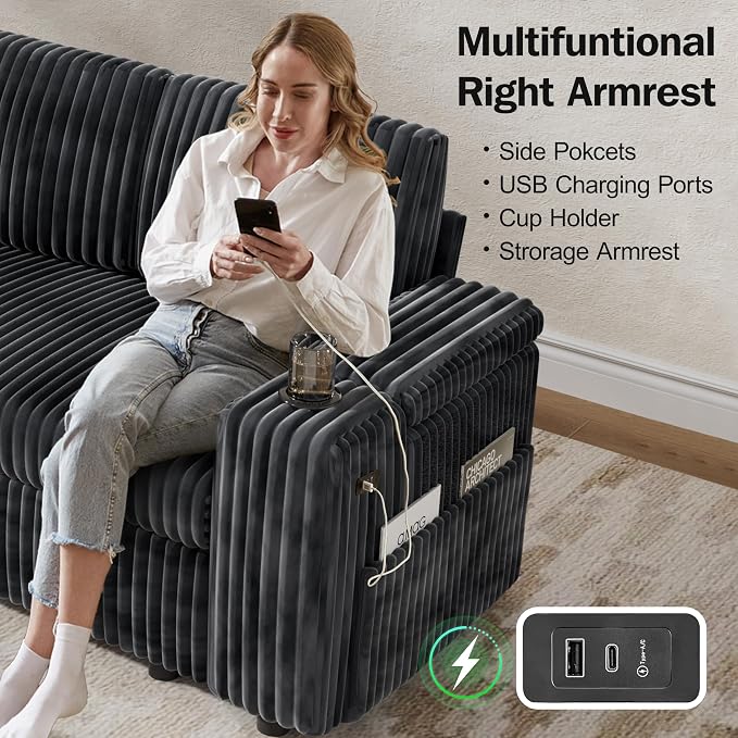 Vipbear 86" Modular Sectional Sleeper Sofa - Image 8
