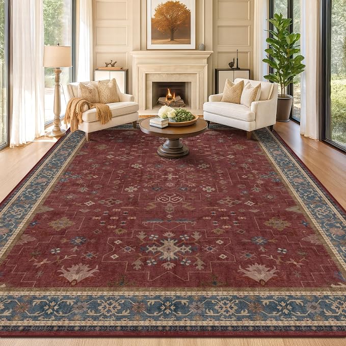 Oriental 8x12 Large Area Rugs for Living Room by HazoHaus