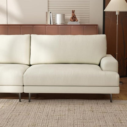 Modern Upholstered Sofa Couch, 86.61” Wide Mid-Century Fabric Sofa - Image 6
