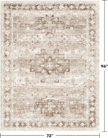Washable Boho 6x8 Area Rug for Living Room - Image 2
