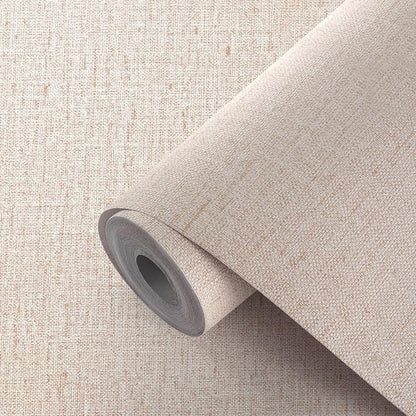 Beige Wallpaper Peel and Stick 472" Textured Beige Grasscloth Contact Paper by Akywall
