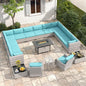 14-Seat Outdoor Wicker Patio Furniture Set by MASIONBACKYARDS