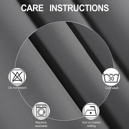 Grey Thermal Blackout Curtains/42 x 84 Inch/Set of 2 Panels Room Darkening - Image 4