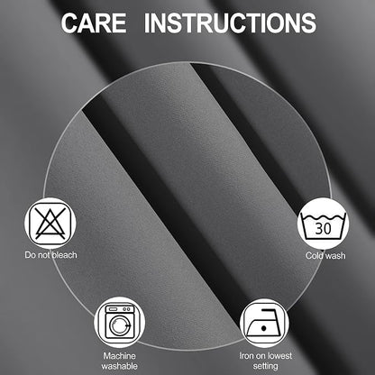Grey Blackout Curtains 42 x 63 Inch Length/Set of 2 Curtain Panels/Thermal - Image 4