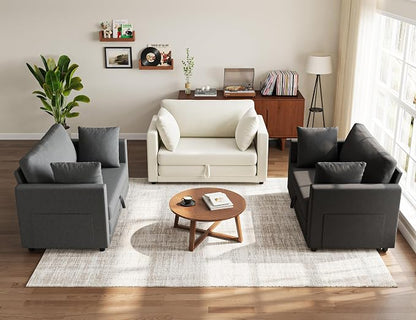 Convertible Sofa Bed, 2 in 1 Pull Out Loveseat Sleeper Sofa | 78.7” Folding - Image 7