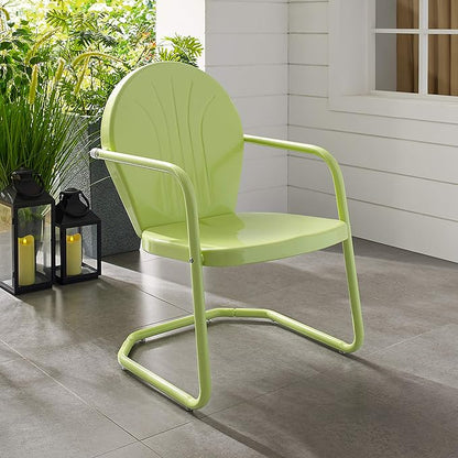 Crosley Furniture Griffith Outdoor Chair, Retro Metal Patio Chairs - Image 6