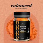 BeePoint Orange Edible Luster Dust 15g - Food Grade, Vibrant Color Shimmer Powdered Dust for Drinks, Cocktails, Cake Decorating, Baking, Chocolates, Candy, Sweets, & Cookies - Vegan & Gluten Free