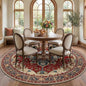 RELEANY Washable Area Rug, Round 7ft, Water Repellent, Pet Friendly, Vintage by RELEANY