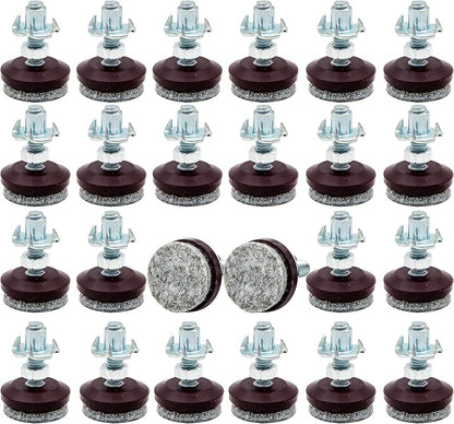 HUAYY 24 Pack Adjustable Furniture Leveling Feet, 1/4-20 Threaded Stem by HUAYY