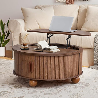 Round Lift Top Coffee Table - Image 7