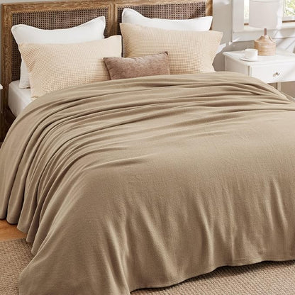 Bedsure GentleSoft 100% Cotton Blanket King Size - Image 5