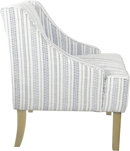 HomePop Swoop Arm Accent Chair, Ivory Stripe - Image 6