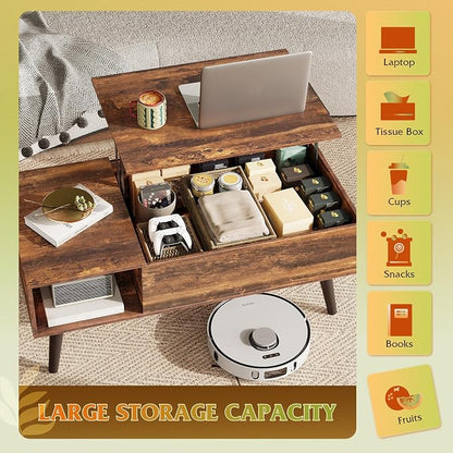 WLIVE Coffee Table with Storage & Lifting Top - Image 5