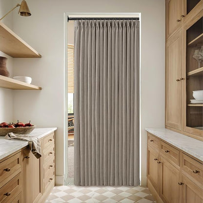 Pinch Pleated Burlywood Birch Semi Sheer Curtains 86 Inches Long 2 Panels | - Image 8