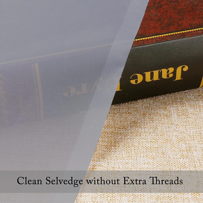 Sheer Curtains Living Room 54 inches Long, Rod Pocket Curtain Sheers Bedroom - Image 5