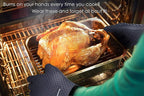 KITCHEN PERFECTION S Silicone Smoker Oven Gloves -Extreme Heat Resistant BBQ Gloves -Handle Hot Food Right on Your Grill Fryer Pit|Waterproof Oven Mitts |Superior Value Set+3 Bonuses