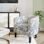 BELLEZE Living Room Chair, Linen Round Accent Barrel Chair, Club Tub Sofa Chair by BELLEZE