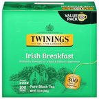 Twinings Irish Breakfast Black Tea Individually Wrapped Bags, 100 Count (Pack of 1), Flavourful, Bold, and Robust, Caffeinated, Enjoy Hot or Iced, 100 Teabags