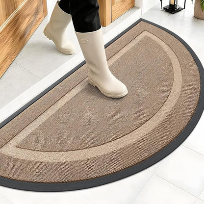 OLANLY Half Circle Front Door Mat Outside 47x23 All-Season Rubber Doormat | by OLANLY