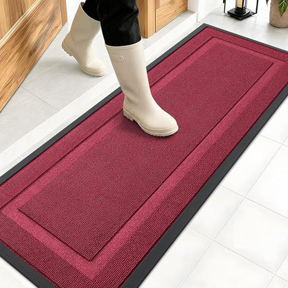 OLANLY Front Door Mat Outside 47x17, All-Season Heavy-Duty Rubber Doormat | by OLANLY