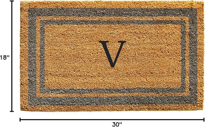 Calloway Mills 153021830V Periwinkle Border 18" x 30" Monogram Doormat - Image 2