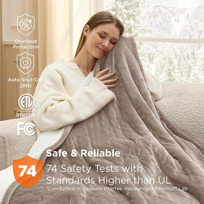 Bedsure Heated Blanket Throw, Soft Electric Blanket - Image 7